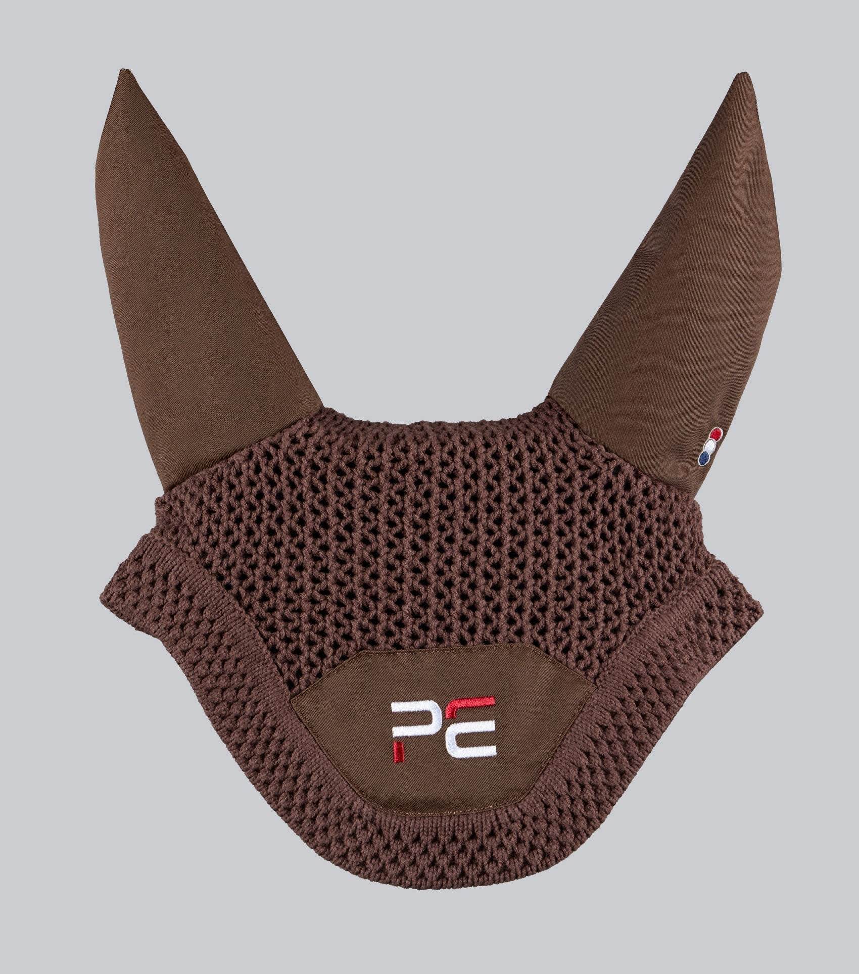 Premier Equine PE Sport Ear Bonnet Dark Brown - N P Equestrian & Pet Supplies Ltd 
