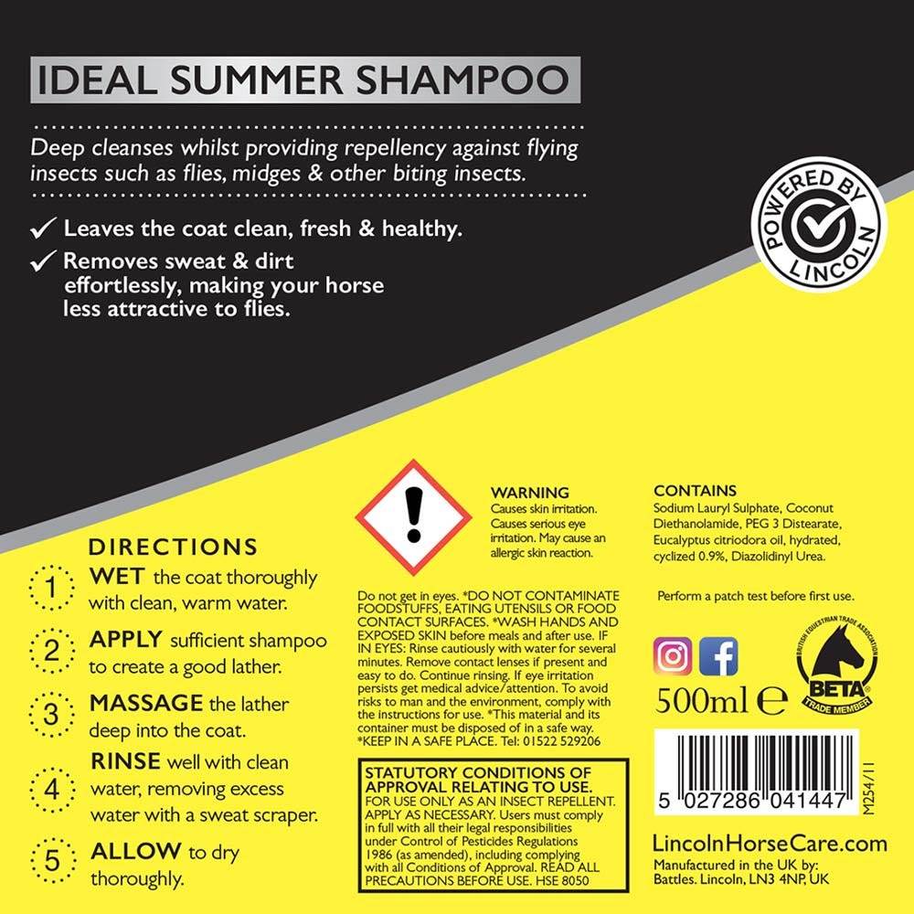 Lincoln Fly Repellent Shampoo - N P Equestrian & Pet Supplies Ltd 