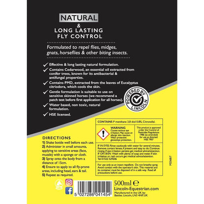 Lincoln Natural Fly Repellent - N P Equestrian & Pet Supplies Ltd 