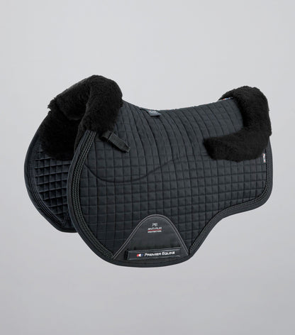 Premier Equine Pony Close Contact Merino Wool Half Lined European GP/ Jump Square Black/Black Wool