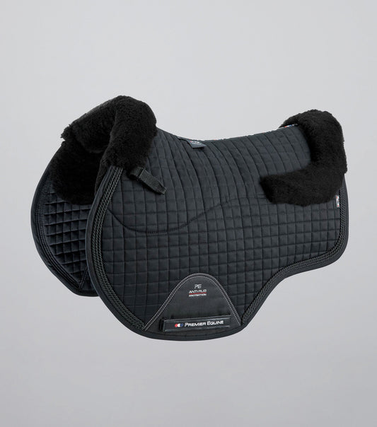 Premier Equine Pony Close Contact Merino Wool Half Lined European GP/ Jump Square Black/Black Wool