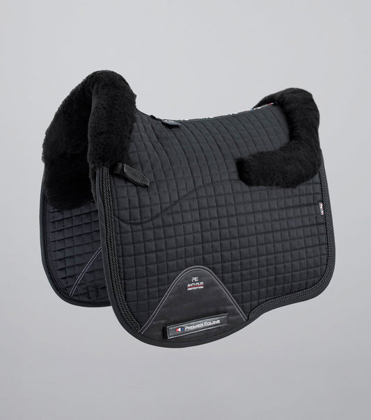 Premier Equine Pony Close Contact Merino Wool Half Lined European Dressage Square Black/Black Wool