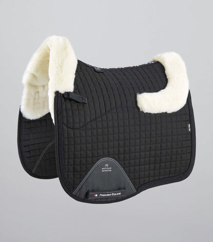 Premier Equine Pony Close Contact Merino Wool Half Lined European Dressage Square Black/Natural Wool