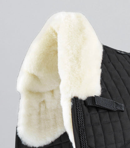 Premier Equine Pony Close Contact Merino Wool Half Lined European Dressage Square Black/Natural Wool