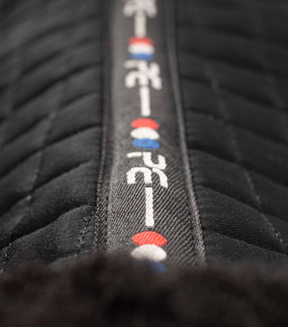 Premier Equine Pony Close Contact Merino Wool Half Lined European Dressage Square Black/Black Wool