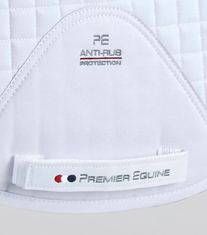 Premier Equine Pony Close Contact Merino Wool Half Lined European Dressage Square White/Natural Wool