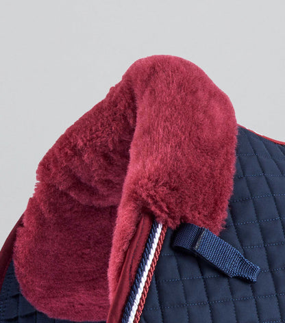 Premier Equine Pony Close Contact Merino Wool Half Lined European GP/ Jump Square Navy/Burgundy Wool