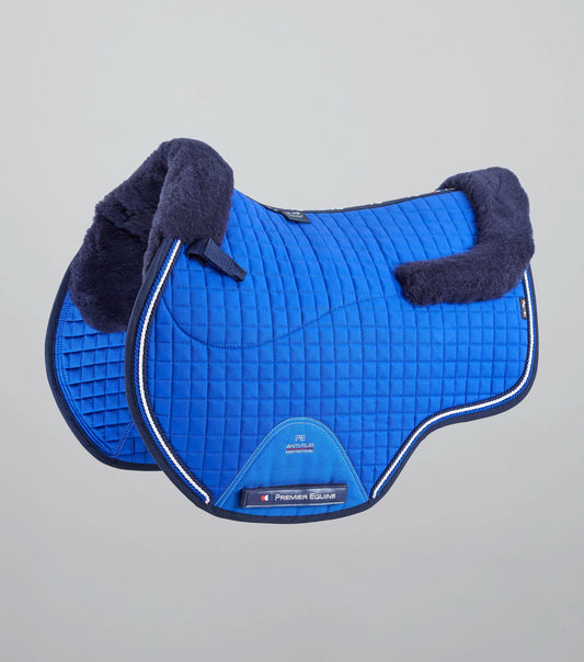 Premier Equine Pony Close Contact Merino Wool Half Lined European GP/ Jump Square Royal Blue/Navy Wool