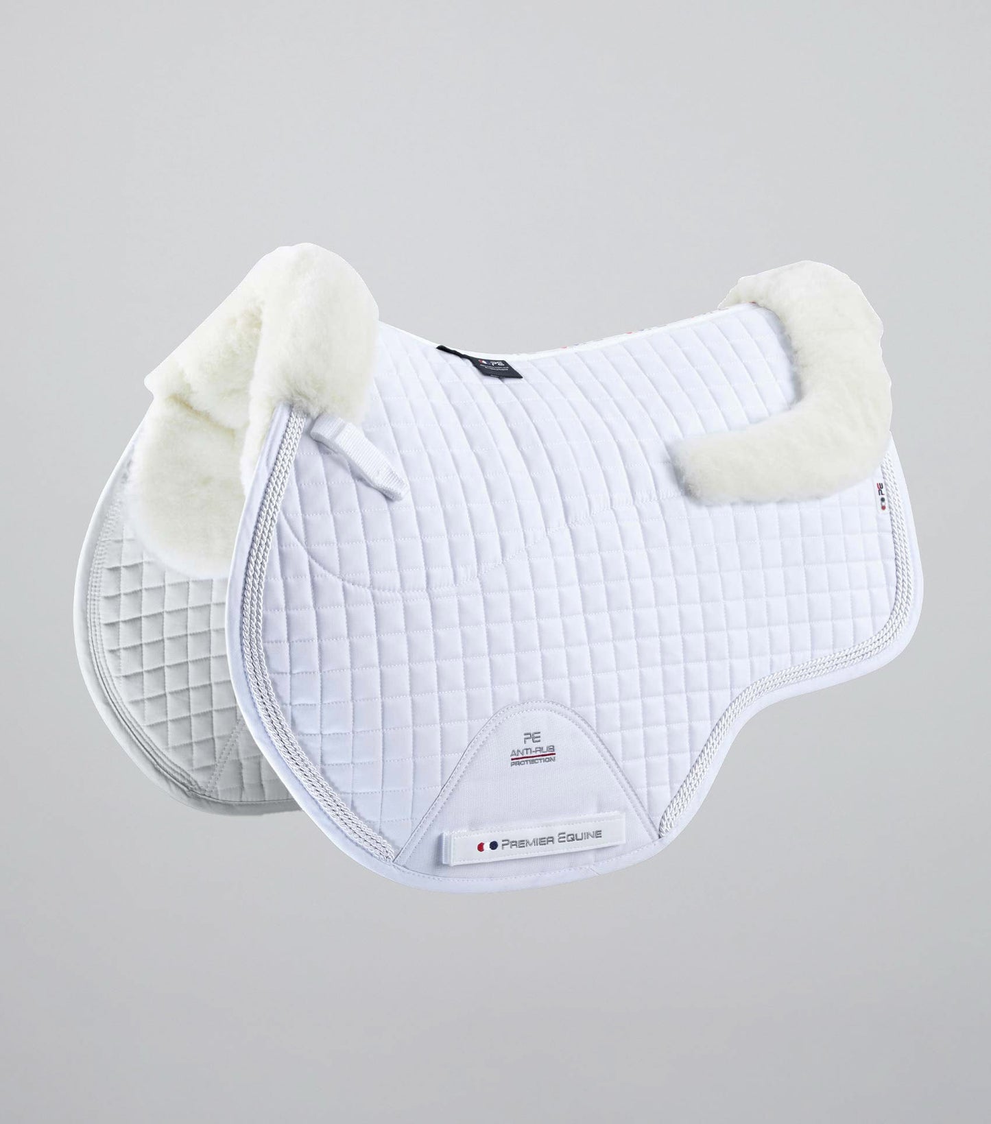 Premier Equine Pony Close Contact Merino Wool Half Lined European GP/ Jump Square White/Natural Wool