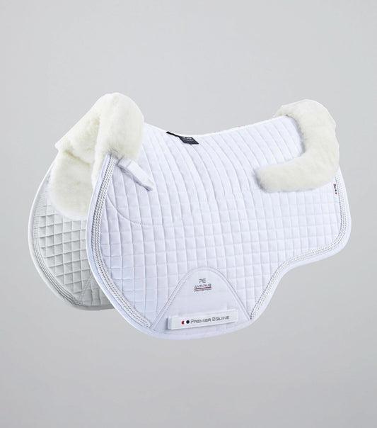 Premier Equine Pony Close Contact Merino Wool Half Lined European GP/ Jump Square White/Natural Wool