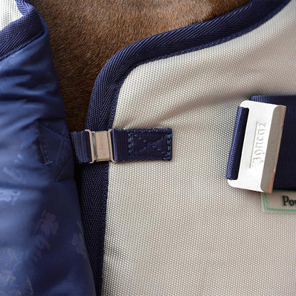 Bucas Power Light 0g Standard Neck Turnout Rug - Silver