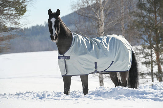 Bucas Power Medium 150g Standard Neck Turnout Rug - Silver