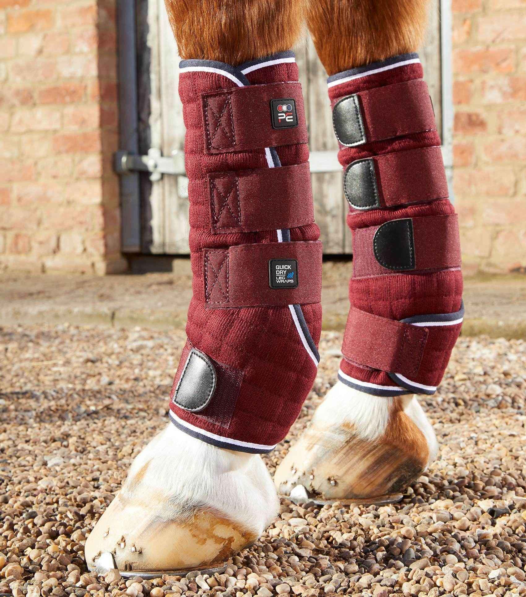 Premier Equine Quick Dry Horse Leg Wraps - Black