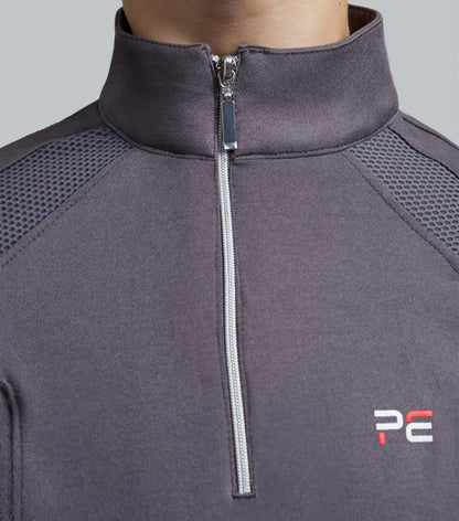 Premier Equine Mini Remisa Girl's Technical Short Sleeve Riding Top Grey