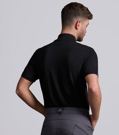 Premier Equine Respiro Men's Riding Polo Shirt - Black