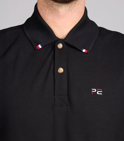 Premier Equine Respiro Men's Riding Polo Shirt - Black