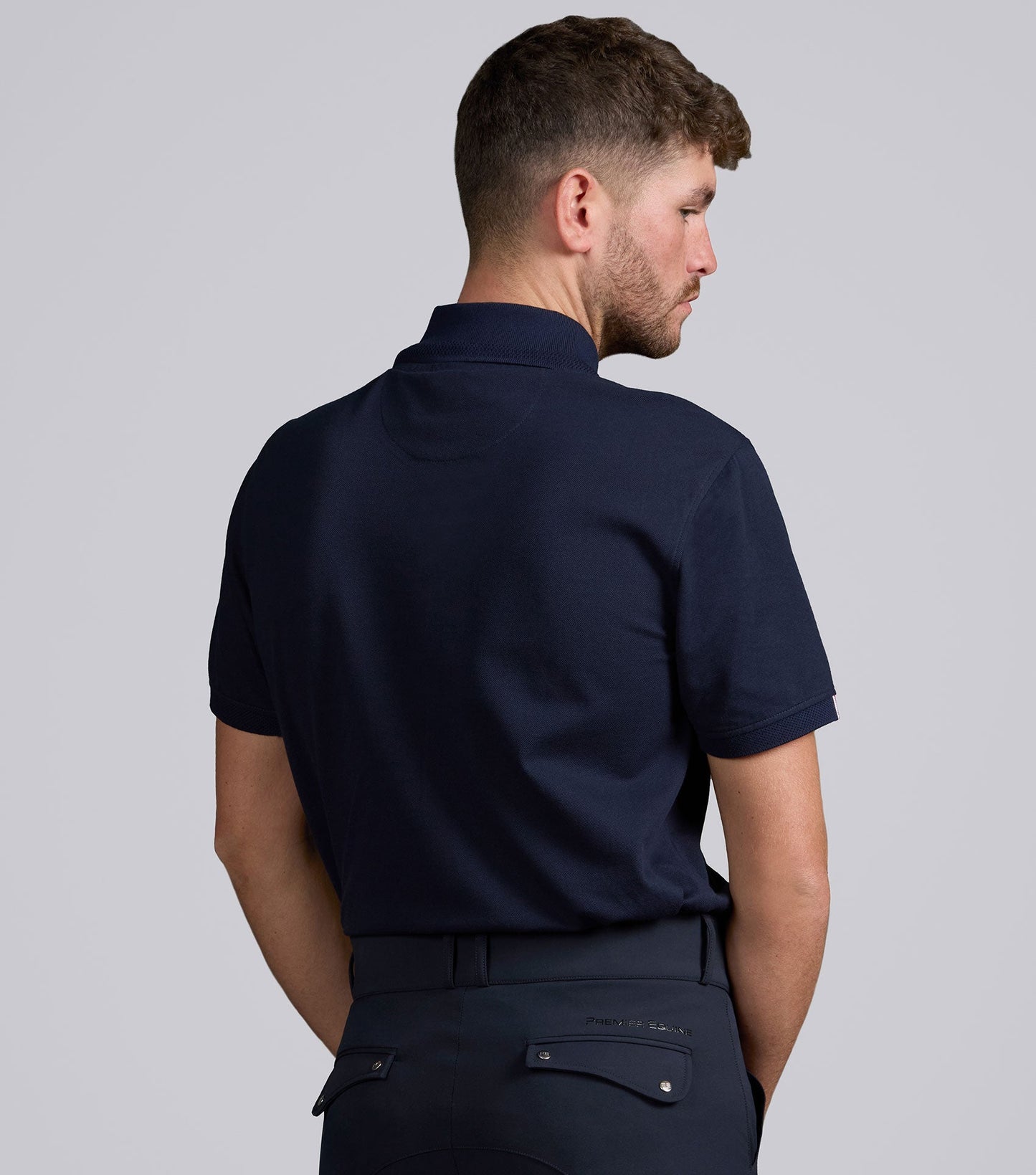 Premier Equine Respiro Men's Riding Polo Shirt - Navy