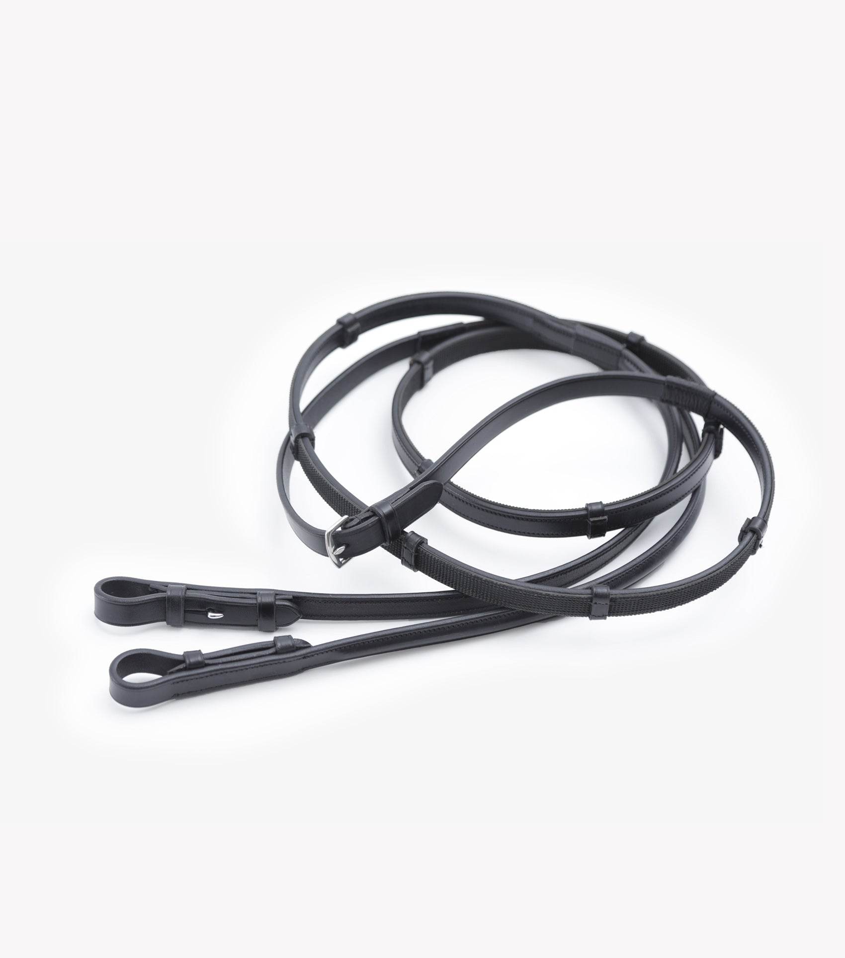 Premier Equine Salvatore Rubber & Leather Grip Reins - N P Equestrian & Pet Supplies Ltd 