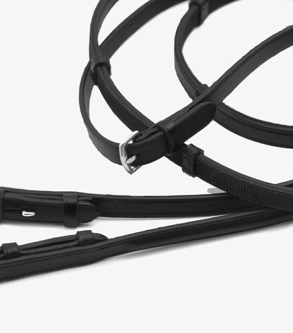 Premier Equine Salvatore Rubber & Leather Grip Reins - N P Equestrian & Pet Supplies Ltd 