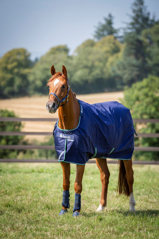 Bucas Smartex Rain 0g Standad Neck Turnout Rug - Blue