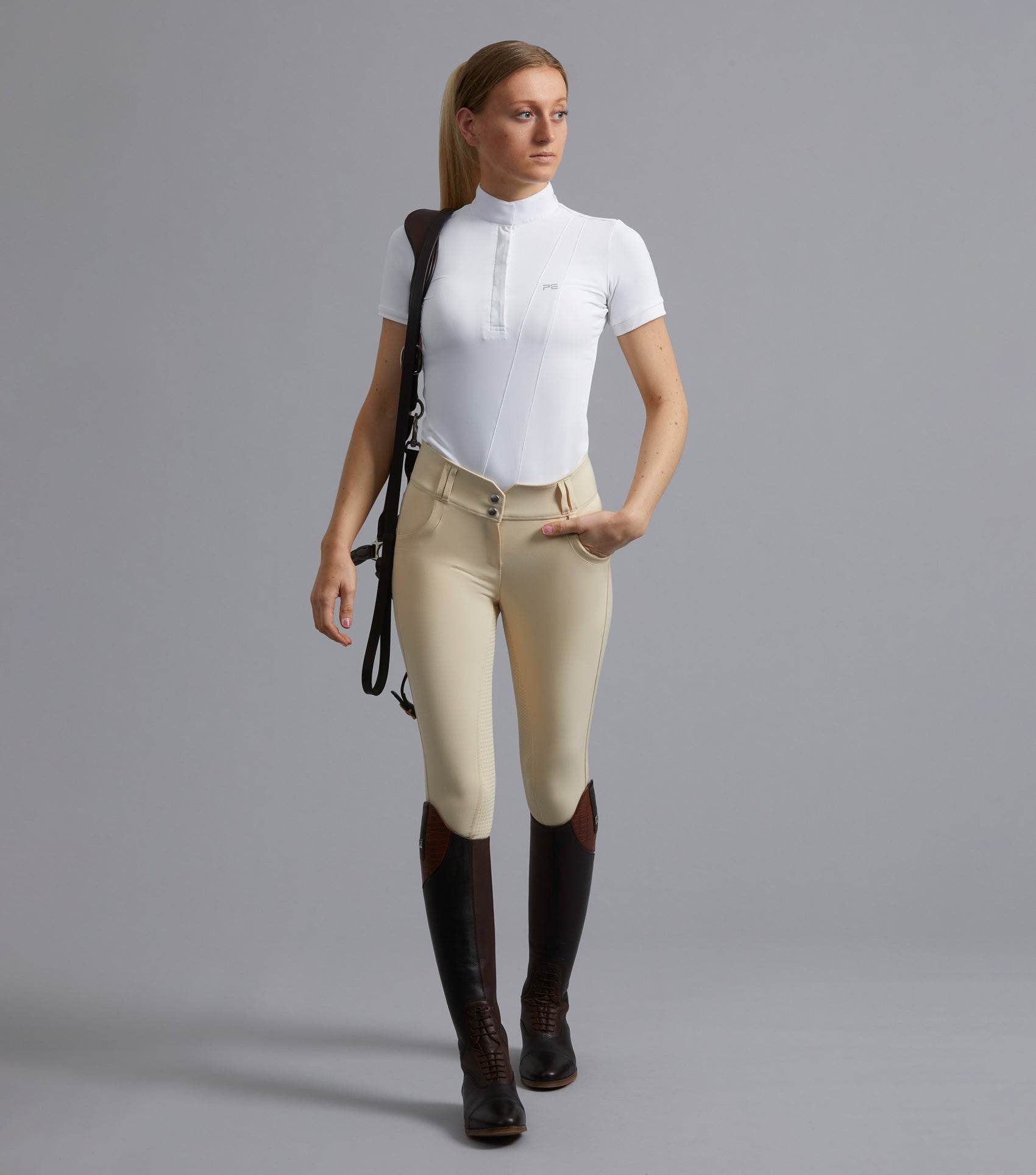 Premier Equine Sophia Ladies Full Seat High Waist Competition Riding Breeches - N P Equestrian & Pet Supplies Ltd 