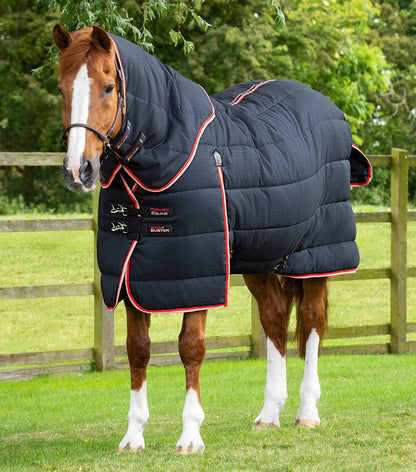 Premier Equine Stable Buster 450g Stable Rug with Neck Cover Black - N P Equestrian & Pet Supplies Ltd 
