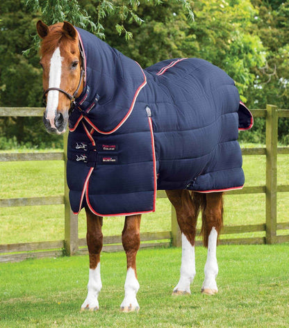 Premier Equine Stable Buster 450g Stable Rug with Neck Cover Navy