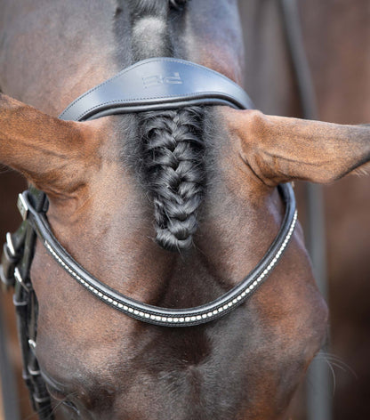 Premier Equine Anatomical Shaped Headpiece Black
