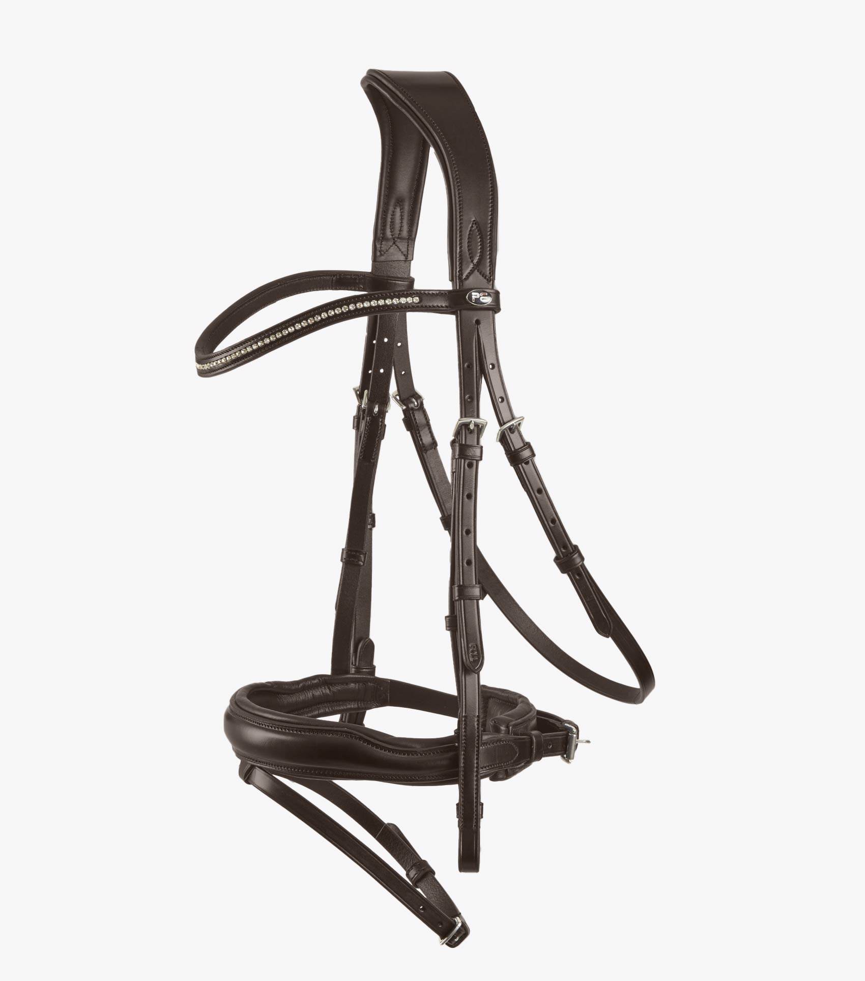Premier Equine Stellazio Anatomic Snaffle Bridle with Flash Brown - N P Equestrian & Pet Supplies Ltd 