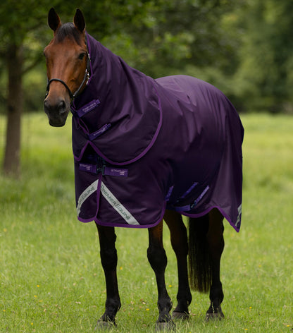 Premier Equine Stratus 600D Series 0g Turnout Rug with Classic Neck Cover - Purple