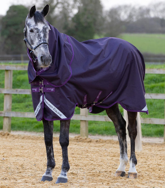 Premier Equine Stratus 600D Series 0g Turnout Rug with Classic Neck Cover - Purple