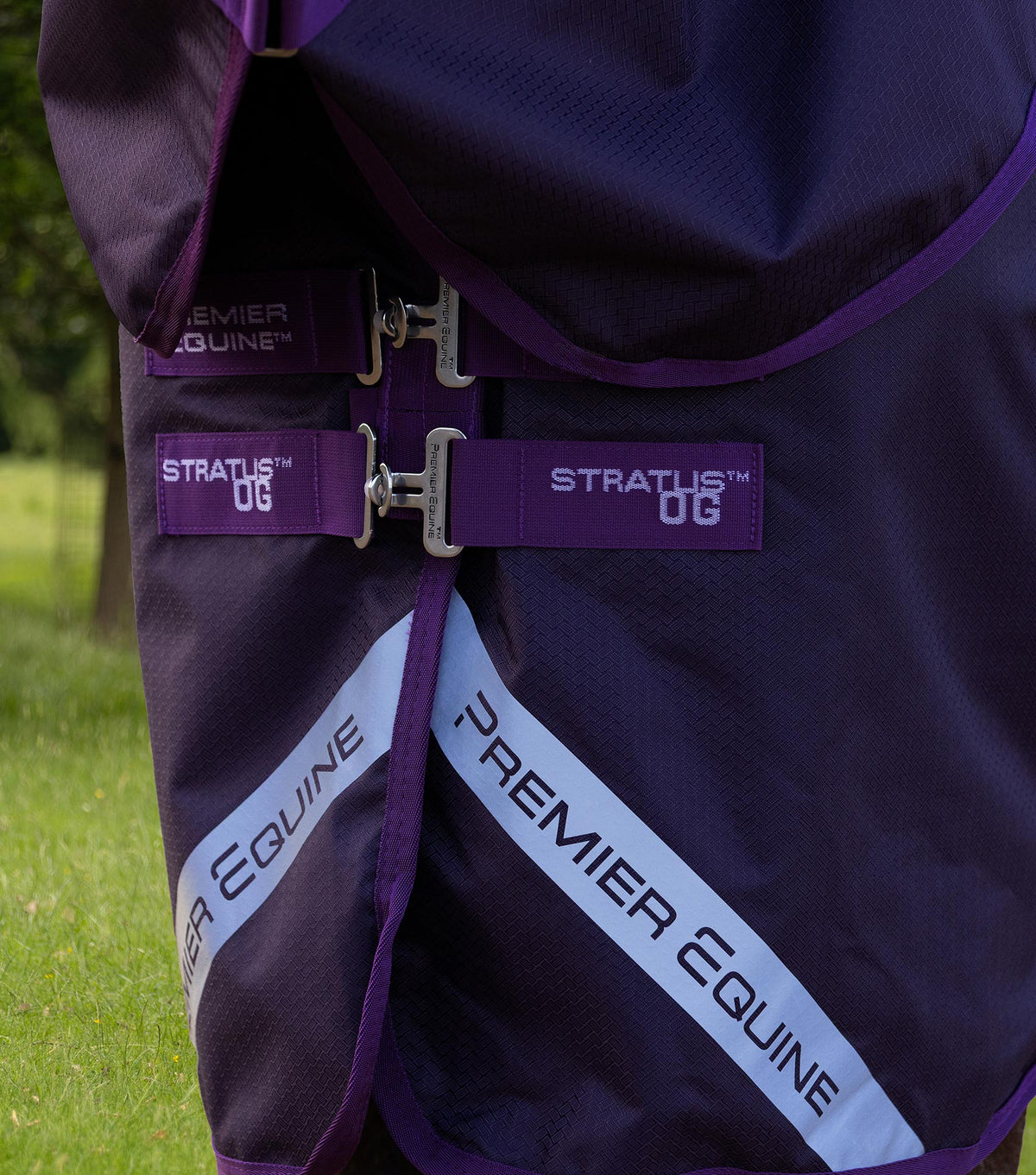 Premier Equine Stratus 600D Series 0g Turnout Rug with Classic Neck Cover - Purple