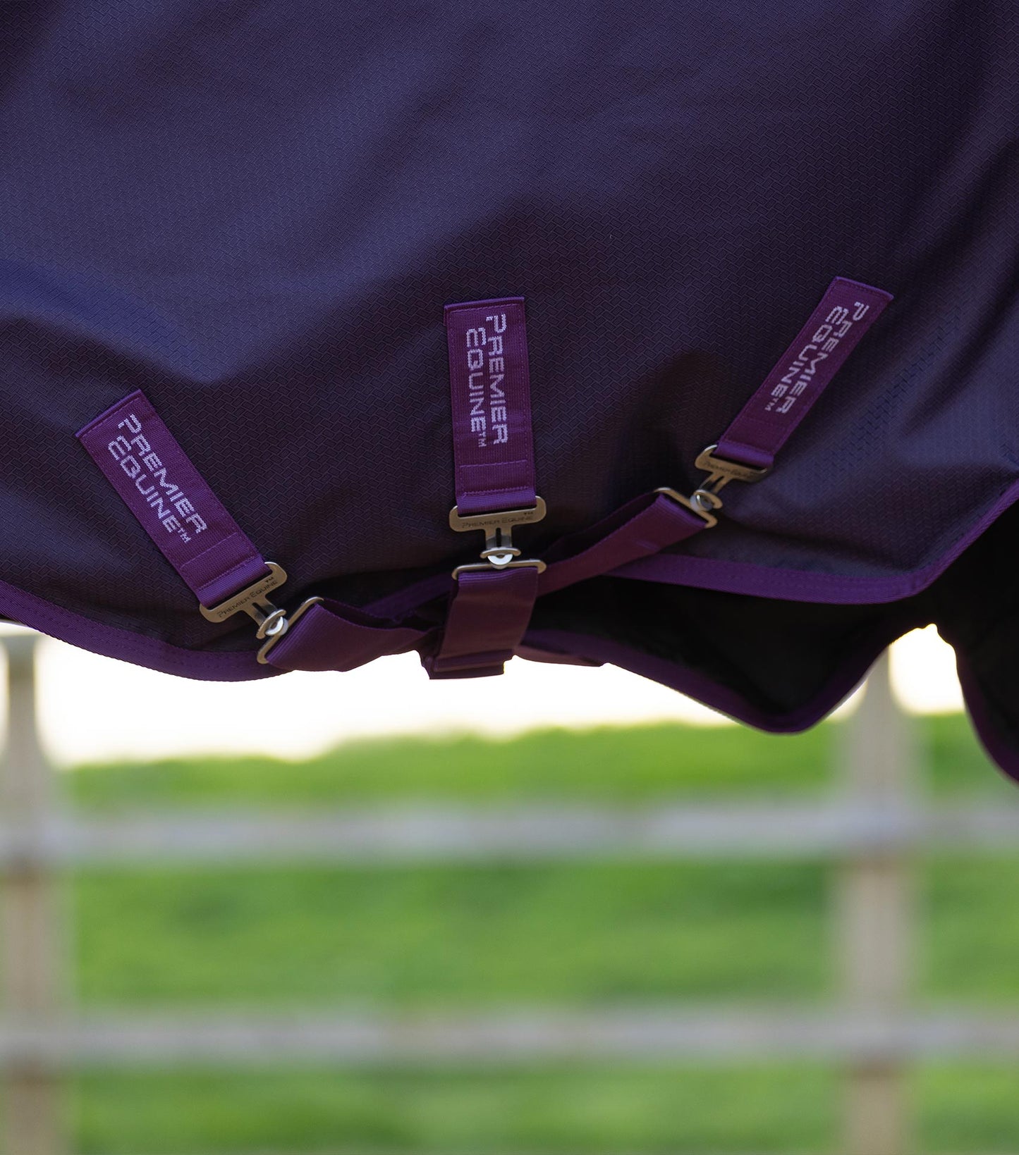 Premier Equine Stratus 600D Series 0g Turnout Rug with Classic Neck Cover - Purple
