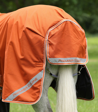 Premier Equine Stratus 600D Series 200g Turnout Rug with Classic Neck Cover - Orange