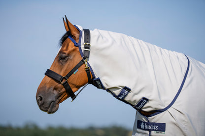 Bucas Sweet-Itch Full Neck Fly Rug - Silver/Blue