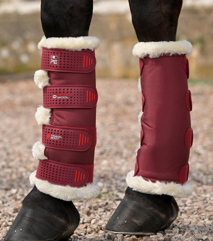 Premier Equine Techno Wool Travel Boots - Burgundy