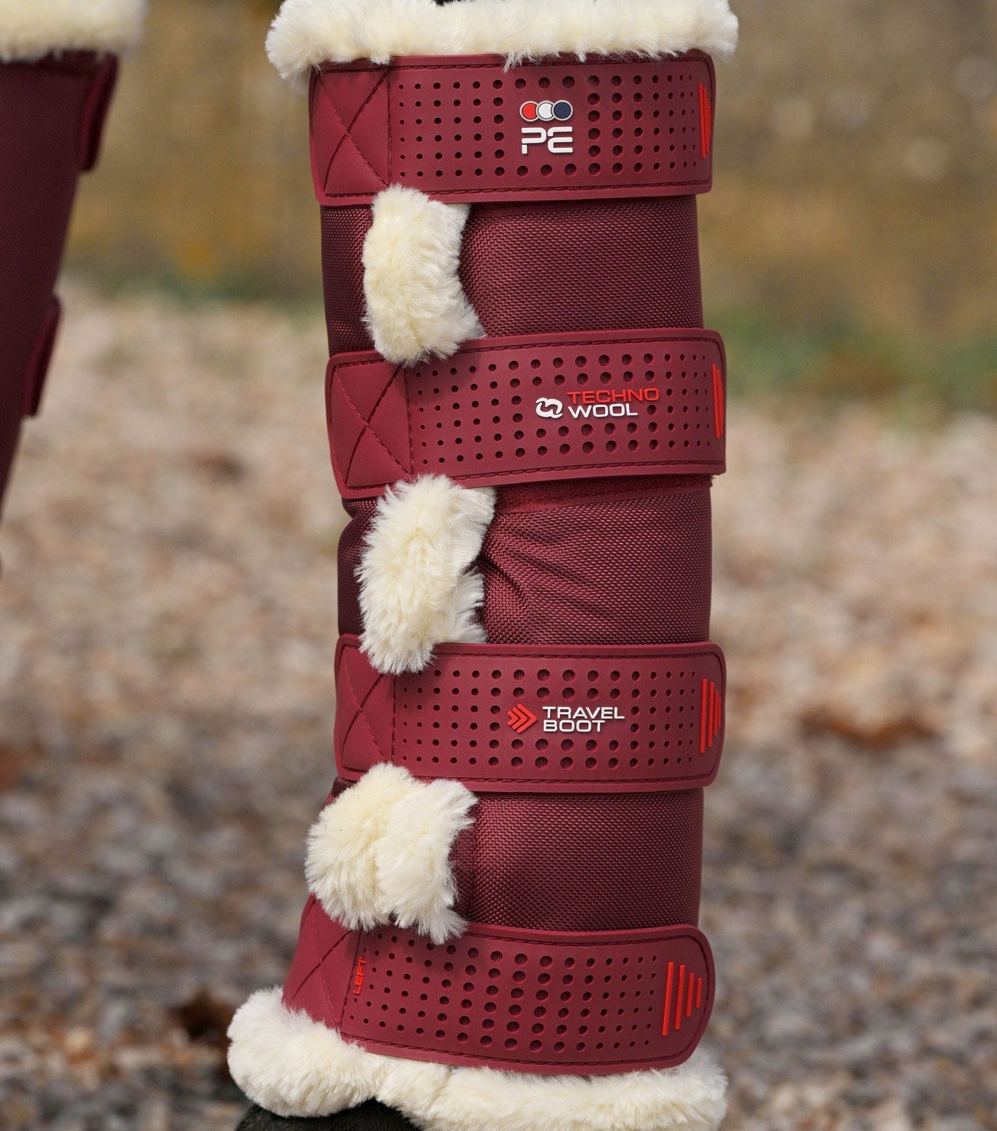 Premier Equine Techno Wool Travel Boots - Burgundy