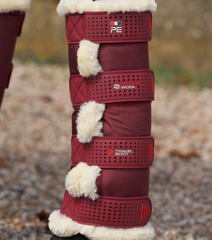 Premier Equine Techno Wool Travel Boots - Burgundy