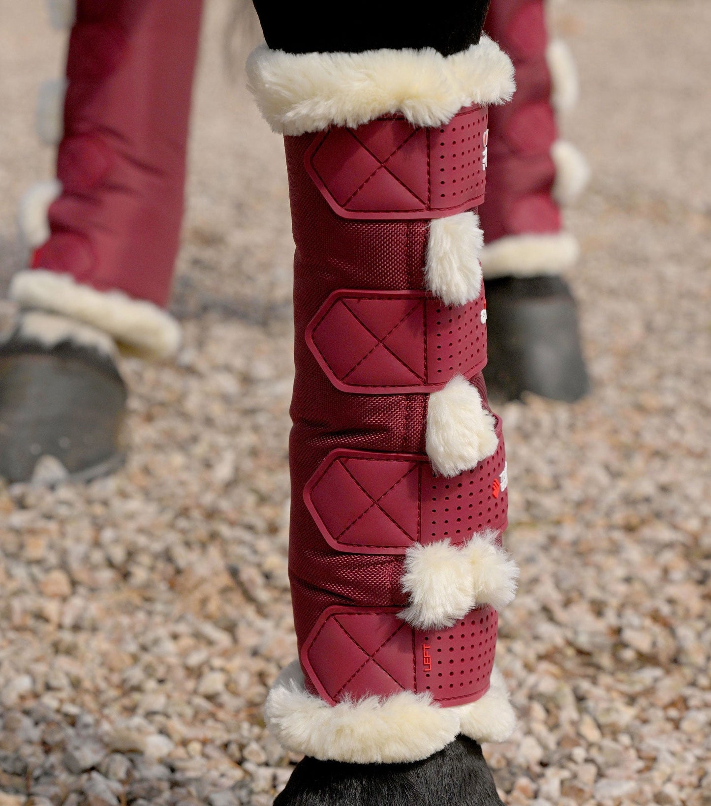 Premier Equine Techno Wool Travel Boots - Burgundy