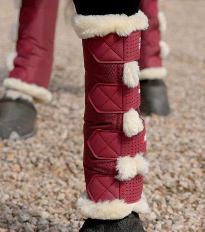 Premier Equine Techno Wool Travel Boots - Burgundy