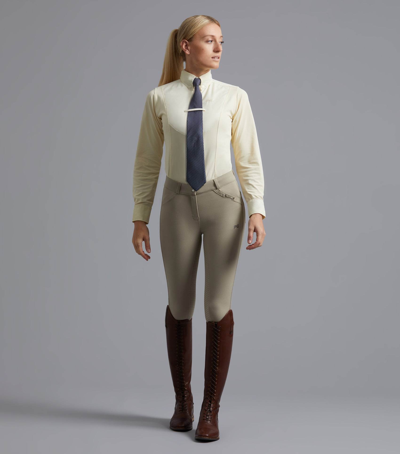 Premier Equine Tessa Ladies Long Sleeve Tie Shirt - N P Equestrian & Pet Supplies Ltd 