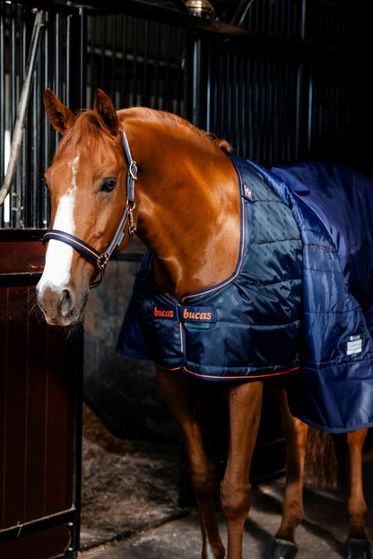 Bucas Therapy 150g Rug Liner - Navy/Orange