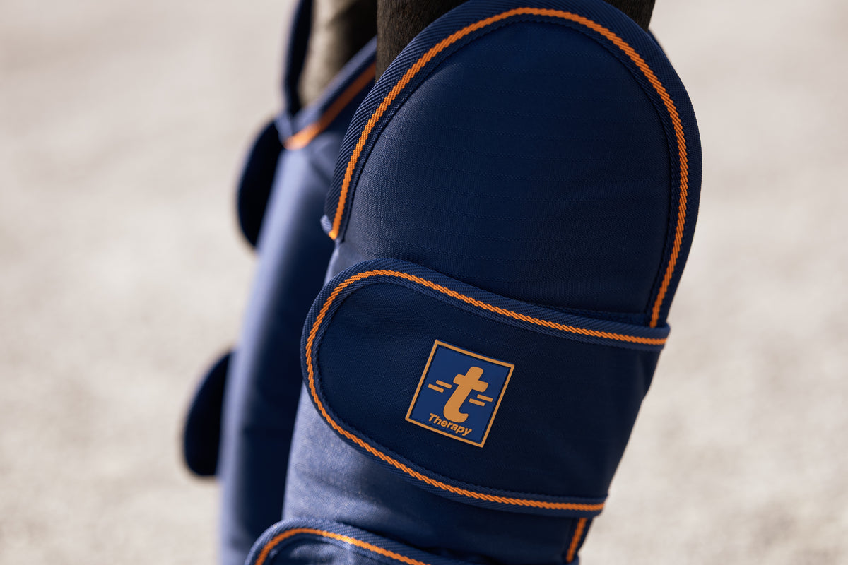 Bucas Therapy Travel Boots - Navy/Orange