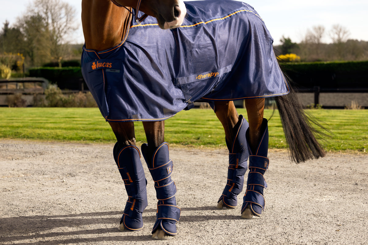 Bucas Therapy Travel Boots - Navy/Orange