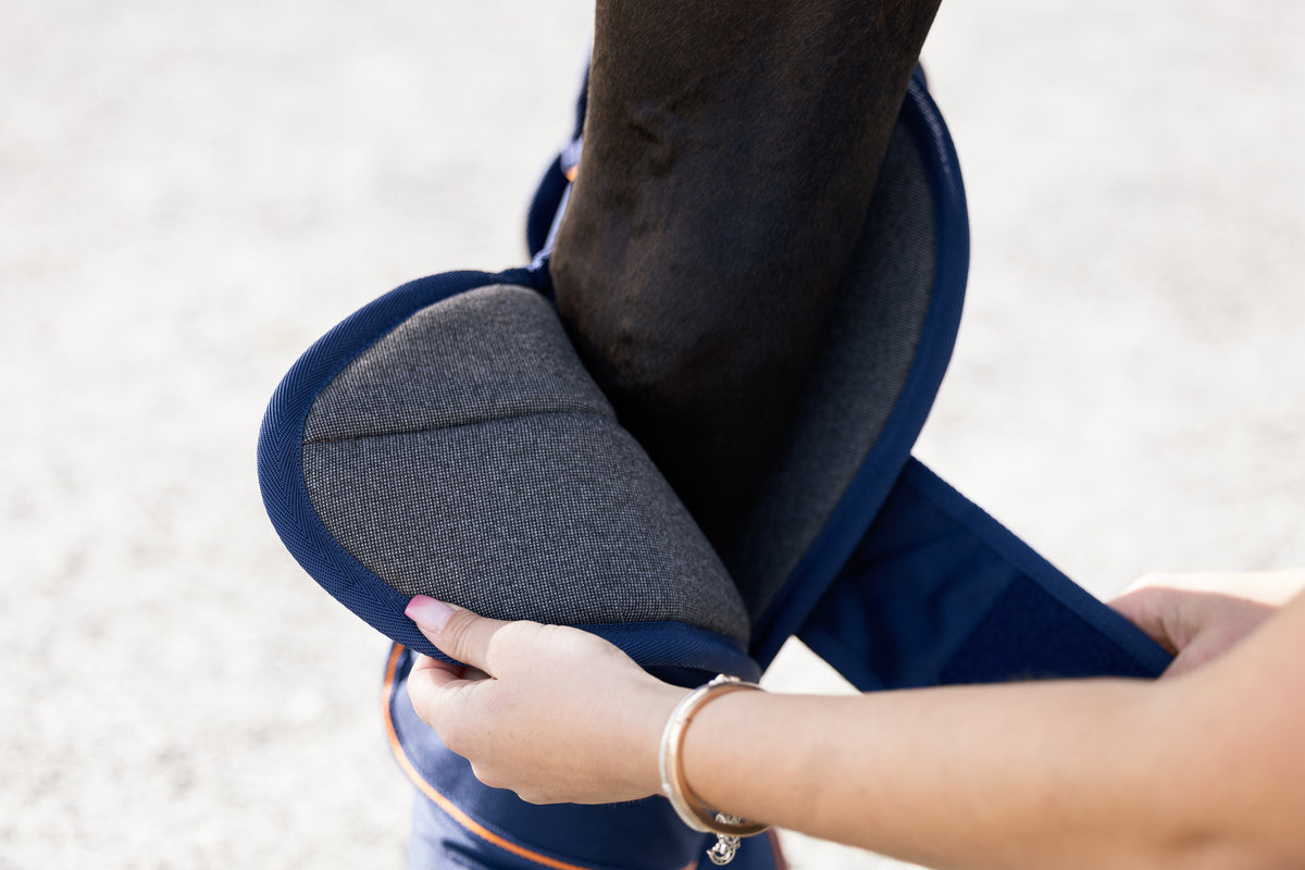 Bucas Therapy Travel Boots - Navy/Orange