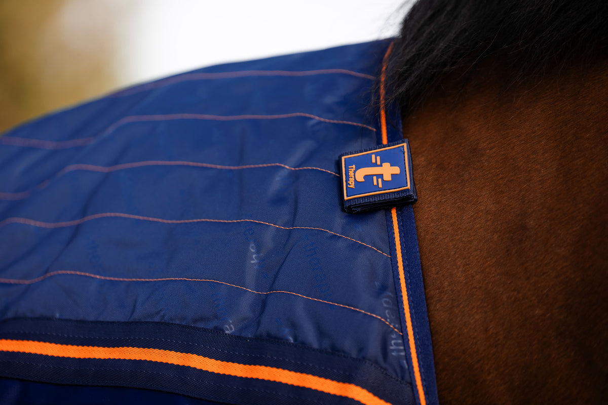 Bucas Therapy Cooler Rug - Navy/Orange
