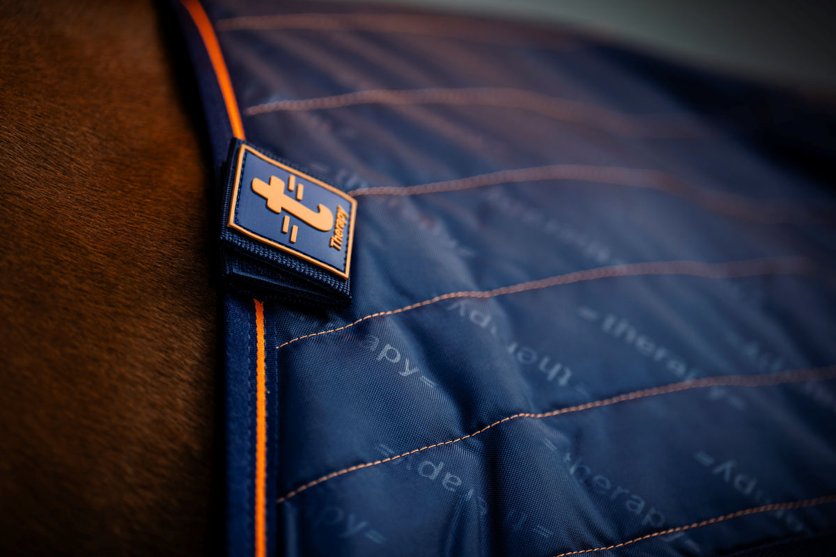 Bucas Therapy Cooler Rug - Navy/Orange