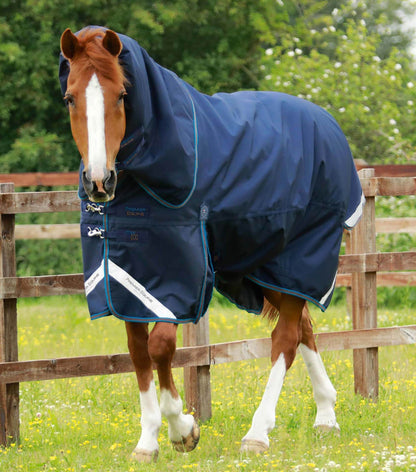 Premier Equine Titan 200g Turnout Rug with Snug-Fit Neck Cover Navy - N P Equestrian & Pet Supplies Ltd 
