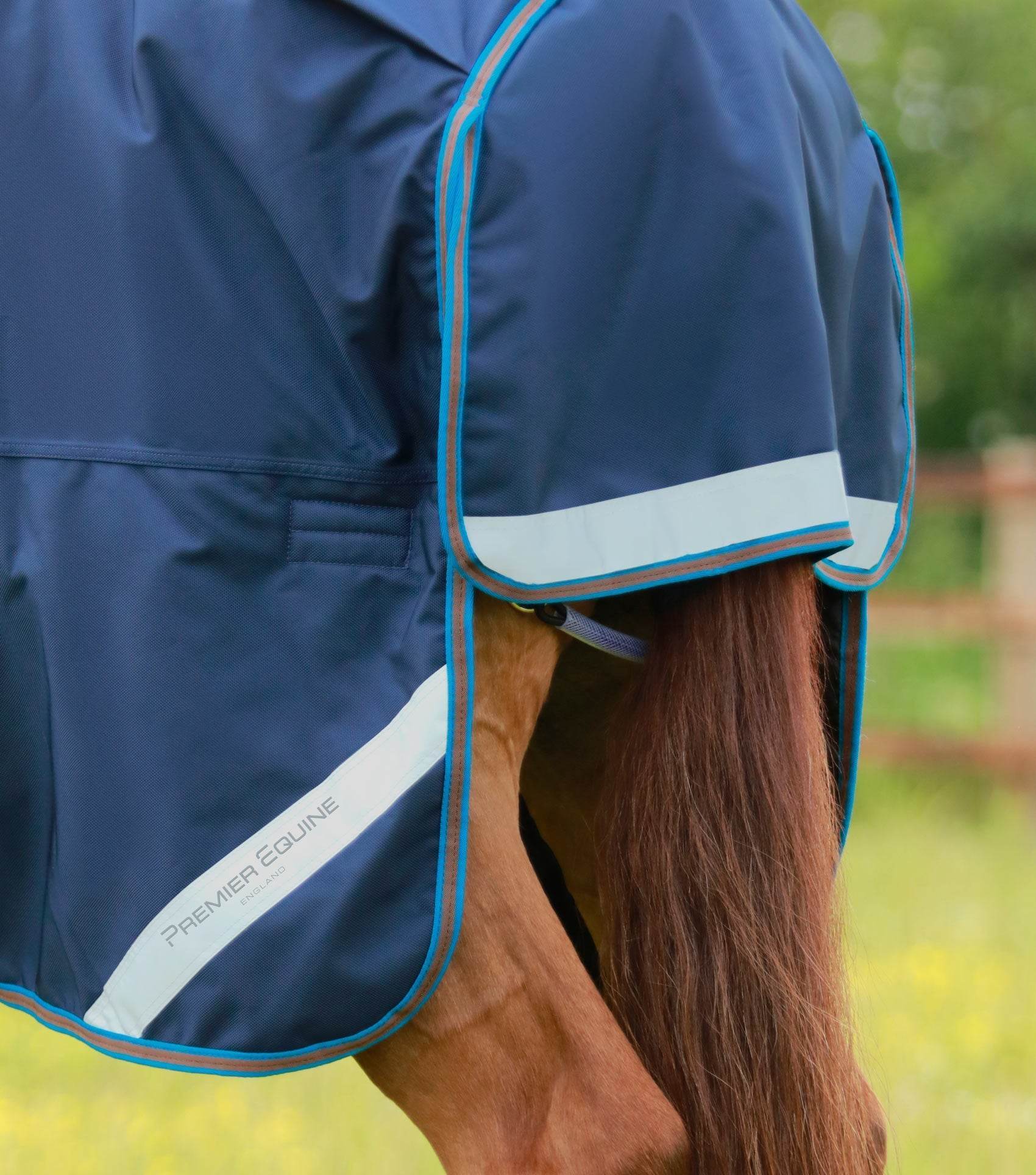 Premier Equine Titan 200g Turnout Rug with Snug-Fit Neck Cover Navy - N P Equestrian & Pet Supplies Ltd 