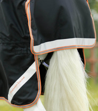 Premier Equine Titan 300g Turnout Rug with Snug-Fit Neck Cover Black - N P Equestrian & Pet Supplies Ltd 